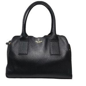 Kate Spade Southport Avenue Lydia Black Leather Satchel Shoulder Bag Purse